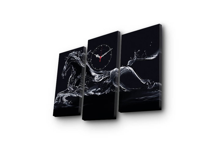 Wallity Conjunto de 3 Relojes de Pared de Lienzo de Gamuza Multicolor Wallity Conjunto de 3 Relojes de Pared de Lienzo de Gamuza Multicolor